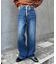 【HENRY】vintagedenim/ウエスト紐ベルト付きワイドデニム