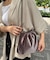 カラビナ付きベロアスタッズ巾着BAG
