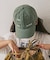 【KIDS】コットンレース紐ピグメント加工TIMEロゴCAP
