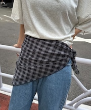 lilシアーチェックスカーフ