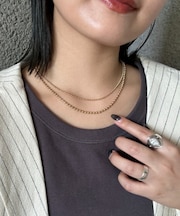 lilステンレスボールチェーンネックレス
