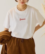【GEVACO】ワンポイントロゴチェーン刺繍半袖Tシャツ