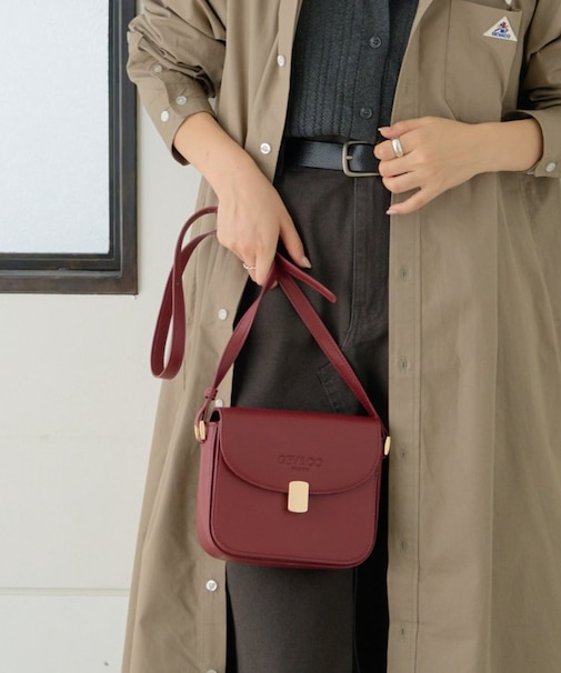 【GEVACO】レザーショルダーバッグ