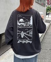 【ojisan】ワンポイント刺繍裏毛スウェットクルー