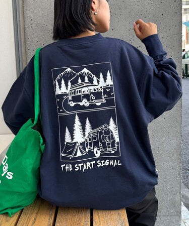 【ojisan】ワンポイント刺繍裏毛スウェットクルー