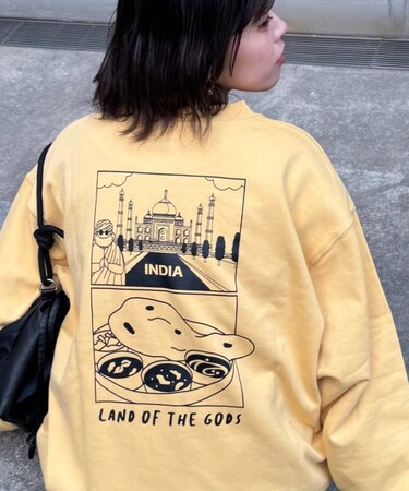 【ojisan】ワンポイント刺繍裏毛スウェットクルー