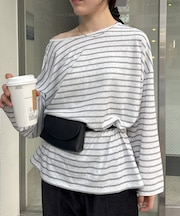 シアースラブボーダーワンポイント刺繍オーバTee