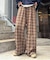 【UNISEX】ネルチェックタックボリュームワイドパンツ