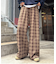 【UNISEX】ネルチェックタックボリュームワイドパンツ