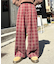 【UNISEX】ネルチェックタックボリュームワイドパンツ