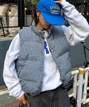 【UNISEX】ギンガムチェック中綿ベスト