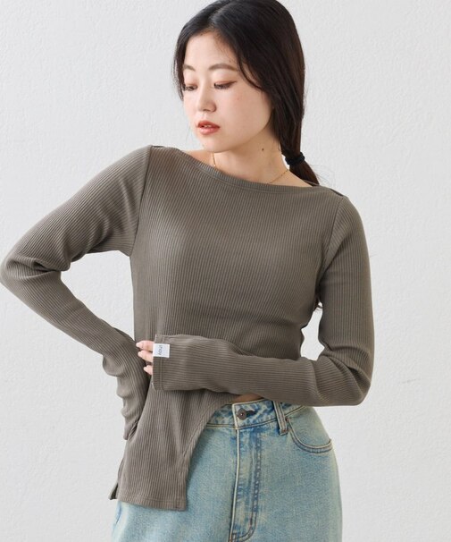 【shay】オフショルダーカットアウトトップス