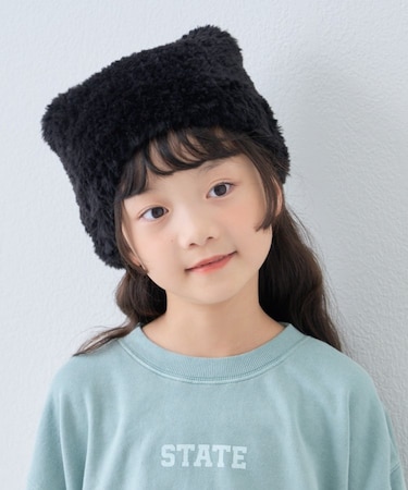 【KIDS】ねこ耳ファー帽子