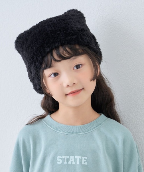 【KIDS】ねこ耳ファー帽子