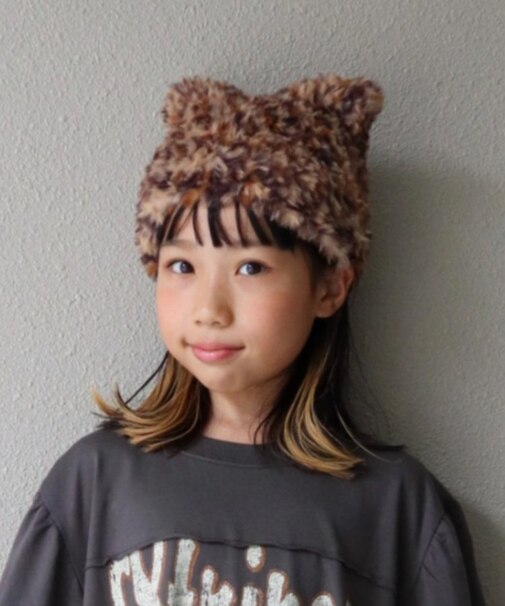 【KIDS】ねこ耳ファー帽子