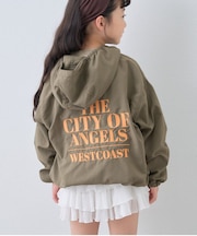 【KIDS】バック刺繍フードマウンテンパーカー/WEB限定カラーあり