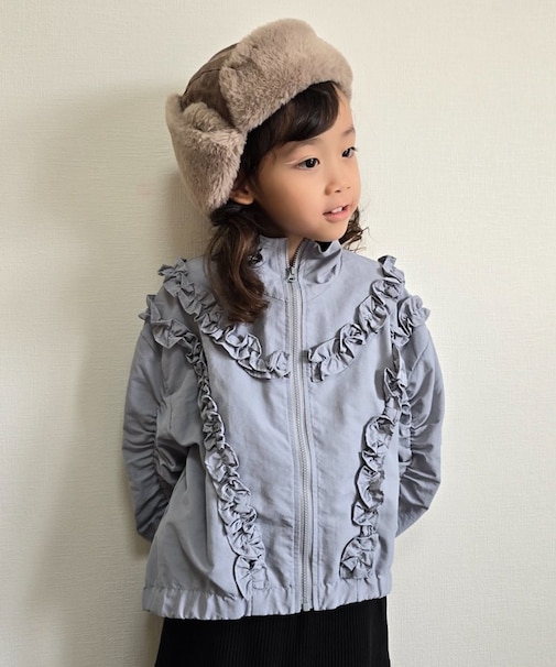 【KIDS】フリルギャザーマンパ