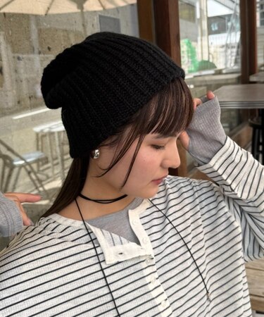 太リブニットビーニー