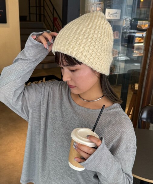 太リブニットビーニー