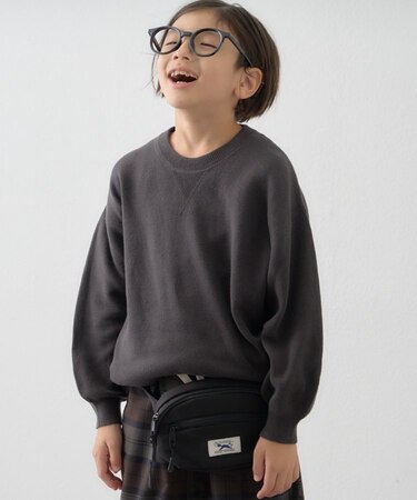 【綿100％で洗える】【KIDS】(ジュニアサイズあり)スウェットライクニット