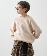 【綿100％で洗える】【KIDS】(ジュニアサイズあり)スウェットライクニット