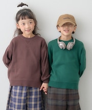 【綿100％で洗える】【KIDS】(ジュニアサイズあり)スウェットライクニット