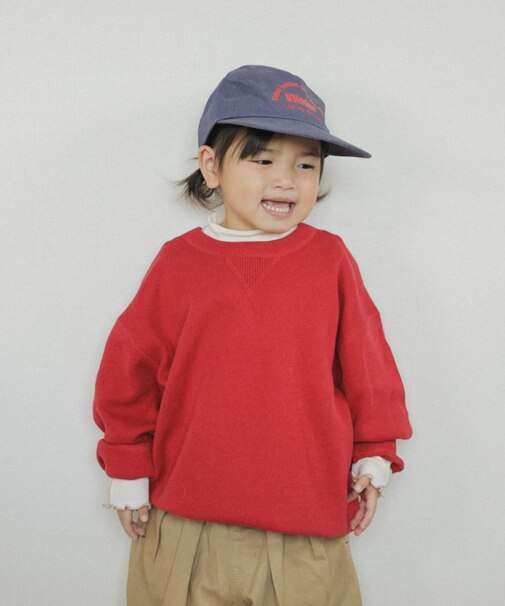 【綿100％で洗える】【KIDS】(ジュニアサイズあり)スウェットライクニット