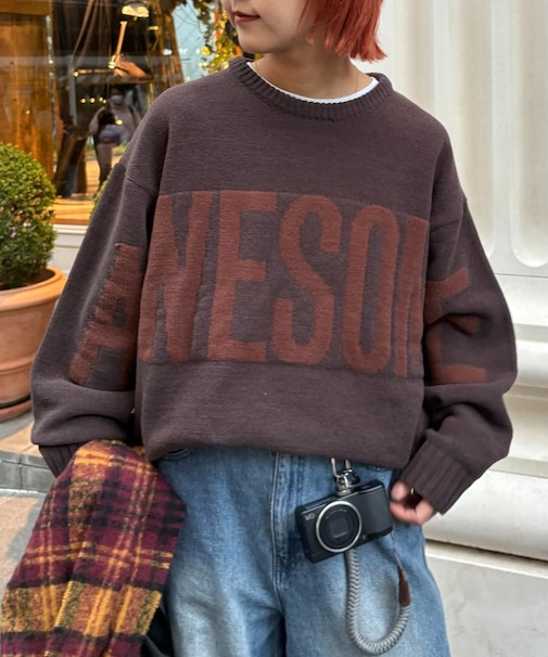 【UNISEX】ジャガードモールロゴニット