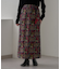 【aguni】ベロア刺繍ナロースカート