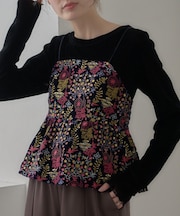 【aguni】ベロア刺繍ビスチェ