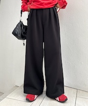 【UNISEX】スラックス見え/あったかワイドスウェットパンツ