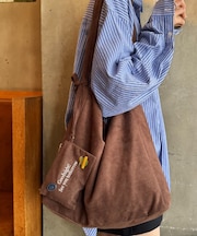 【UNISEX】ポーチ付きスエードショルダーバッグ