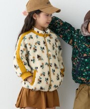 【WEB限定】【KIDS】【ユニセックス】総柄ボアブルゾン《ジュニアサイズあり》
