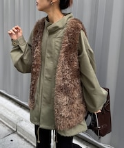 メランジファーニットZIPベスト