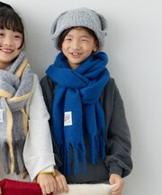 【KIDS】静電気防止洗える太フリンジマフラー