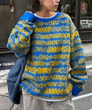 【SOUNDS GOOOOD】ロゴシャギーニット