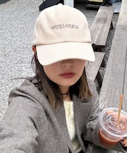 コーデュロイ刺繍キャップ