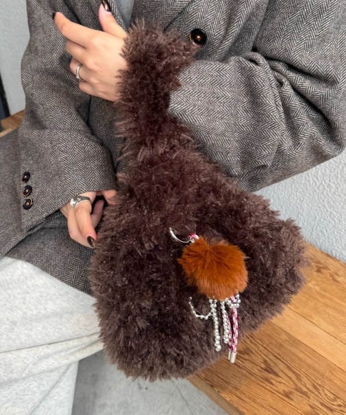 カラビナ付きボアマルシェBAG