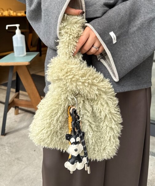 カラビナ付きボアマルシェBAG