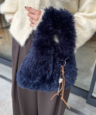 カラビナ付きボアマルシェBAG