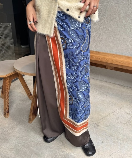 lilアソート柄起毛スカーフ