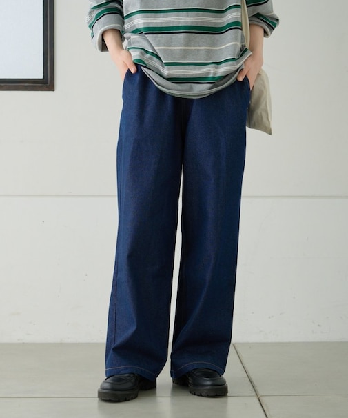 【3サイズ展開】【GEVACO】10ozデニムイージーワイドパンツ