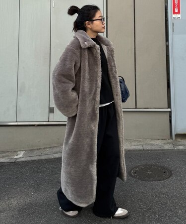 【willow】ベアボアロングコート