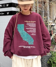 【ユニセックス】マップ柄スウェットプルオーバー