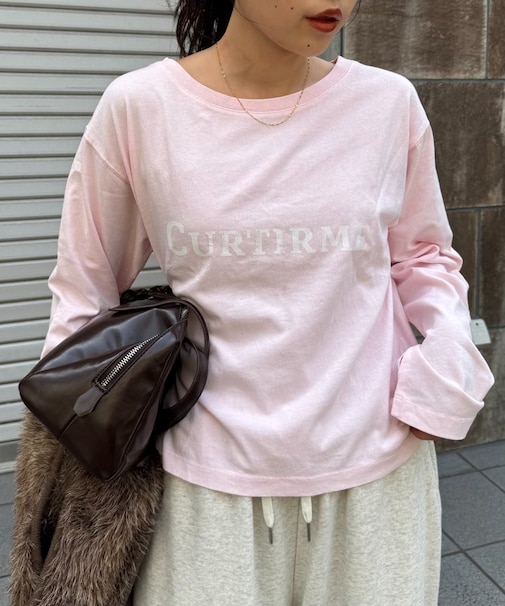 クロップド丈ピグメントフォトプリントTee