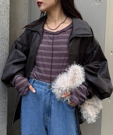 【前後2way】ワンポイントロゴ刺繍シアーメロウトップス