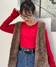 【前後2way】ワンポイントロゴ刺繍シアーメロウトップス