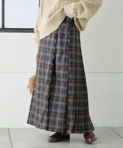 【GEVACO】チェックサイドベルトスカート