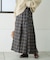 【GEVACO】チェックサイドベルトスカート