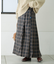 【GEVACO】チェックサイドベルトスカート